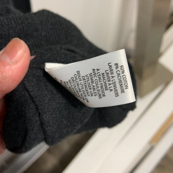 Sebastian Cooper Dark grey Mens Cotton Cashmere Blend Sweater - Picture 3 of 4